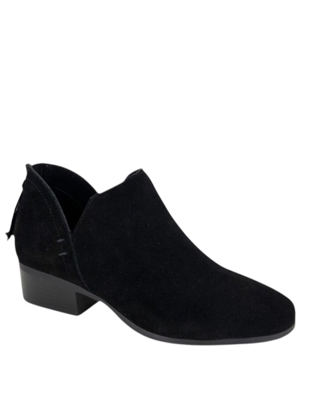 Reaction Kenneth Cole Side Skip Suede Ankle Bootie Black Size 6.5 NEW